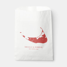 Nantucket Island Wedding Nantucket Red Napkins Bedankzakje