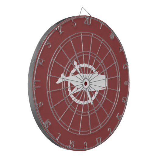 Nantucket Island Whale Flag Dart Board Dartbord (Voorkant Links)