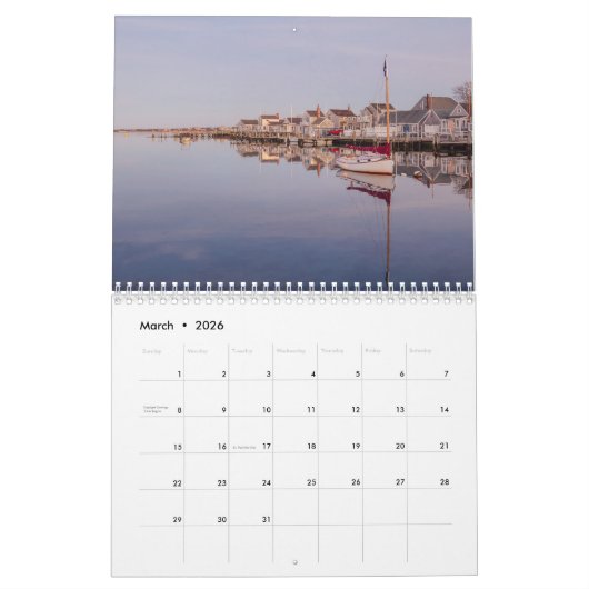 Nantucket Kalender 2025 (Mar 2026)