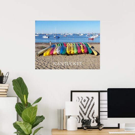 Nantucket Kayaks Poster (Thuiskantoor)