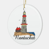 NANTUCKET LIGHTHOUSE KERAMISCH ORNAMENT (Links)