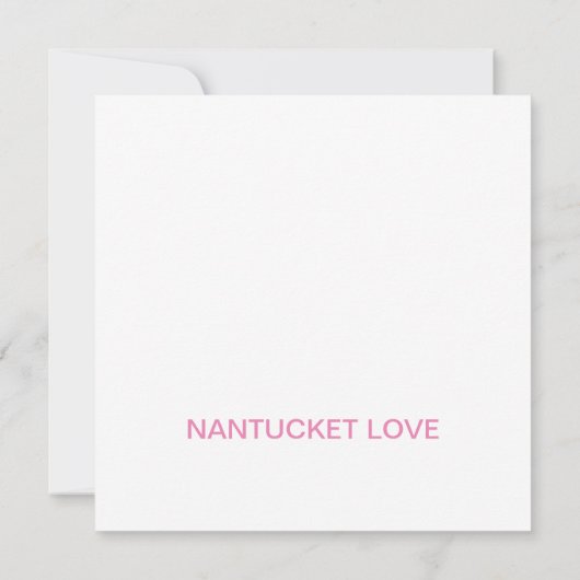 Nantucket Love Bright Bold Stripe FlatCard (leeg) (Achterkant)