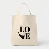 Nantucket Love Graphic Print Island Silhouet Tote Bag (Voorkant)