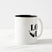 Nantucket Love Graphic Print Island Silhouet Tweekleurige Koffiemok (Voorkant rechts)