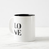 Nantucket Love Graphic Print Island Silhouet Tweekleurige Koffiemok (Voorkant links)