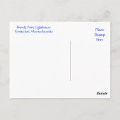 Nantucket MA Brandt Point Lighthouse Post Card Briefkaart (Achterkant)