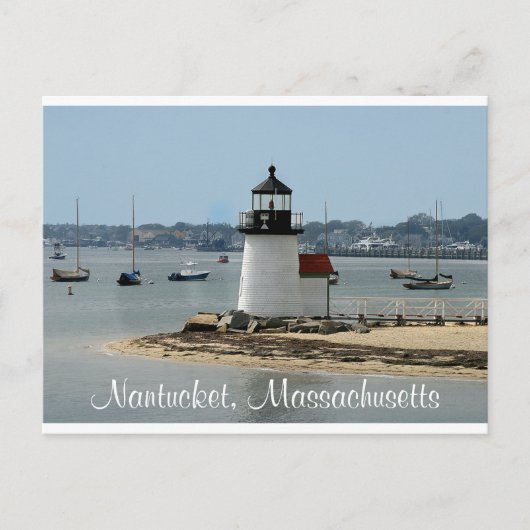 Nantucket MA Brandt Point Lighthouse Post Card Briefkaart (Voorkant)