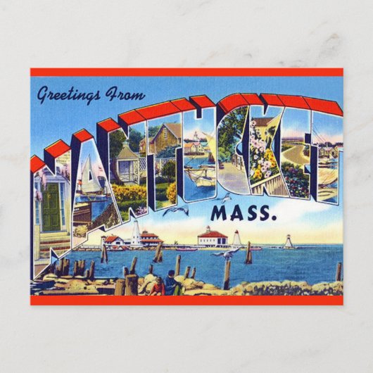  Nantucket MA-Briefkaart Briefkaart (Voorkant)