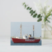 Nantucket MA Cape Cod Boat in Harbour Post Card Briefkaart (Staand voorkant)