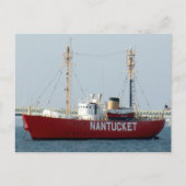 Nantucket MA Cape Cod Boat in Harbour Post Card Briefkaart (Voorkant)