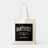 Nantucket MA  geCrossed Oars & Boat Anchor Sp Tote Bag (Achterkant)