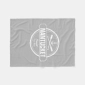 Nantucket, MA gepersonaliseerde naam, nautisch ank Fleece Deken (Voorkant (Horizontaal))