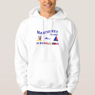 Nantucket MA Signal Flag Hoodie
