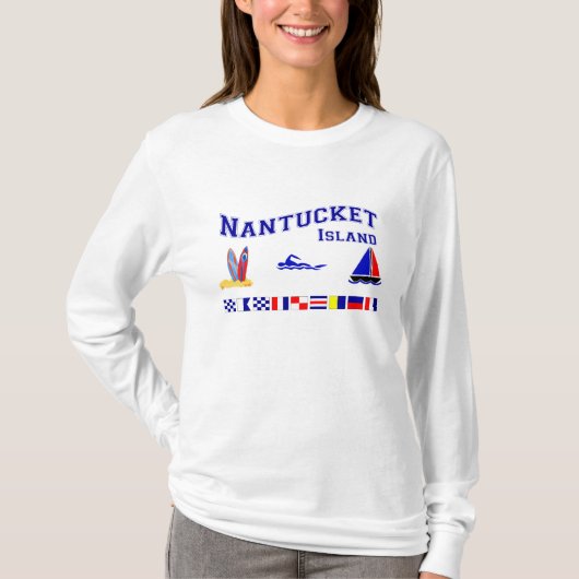 Nantucket MA Signal Flag T-shirt (Voorkant)