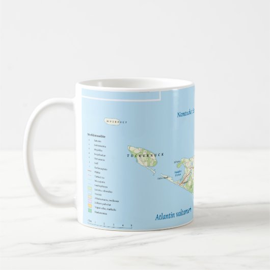 Nantucket Map Coffee Mok (Links)