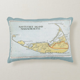 Nantucket Map Pillow 3 Decoratief Kussen
