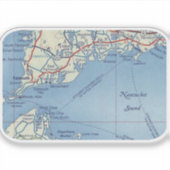 Nantucket  Map Sticker (Voorkant)