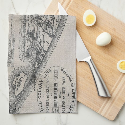  Nantucket Map Theedoek (Quarter Fold)