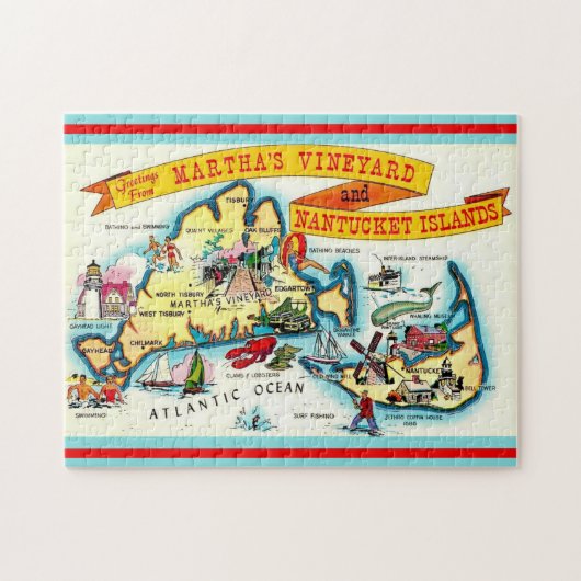 Nantucket Martha's Vineyard 11x14 Jigsaw Puzzle Legpuzzel (Horizontaal)