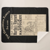 Nantucket Martha's Vineyard 1893 Old Colony RR Sherpa Deken (Voorkant (horizontaal))