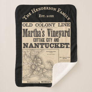 Nantucket Martha's Vineyard 1893 Oude Kolonie RR Sherpa Deken