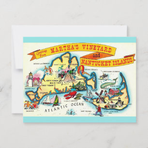 Nantucket Martha's Vineyard Ansichtkaart Briefkaart