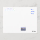 Nantucket Mass Brandt Point Lighthouders Post Card Briefkaart (Achterkant)