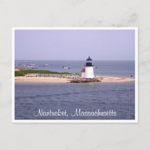 Nantucket Mass Brandt Point Lighthouders Post Card Briefkaart