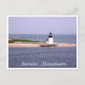 Nantucket Mass Brandt Point Lighthouders Post Card Briefkaart (Voorkant)