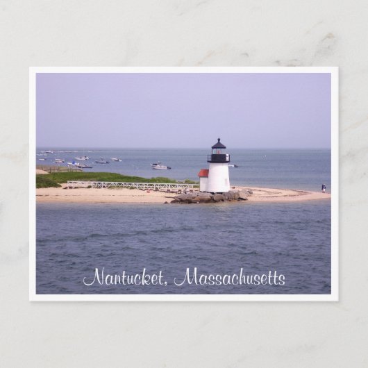 Nantucket Mass Brandt Point Lighthouders Post Card Briefkaart (Voorkant)