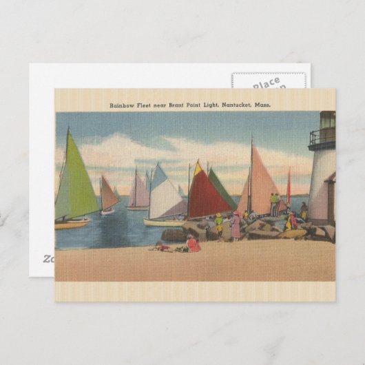  Nantucket Mass. Lichtpunts Briefkaart (Voorkant / Achterkant)