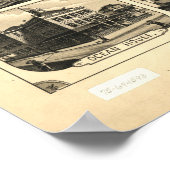 Nantucket Massachusetts 1881 Antiek Panoramisch Ka Poster (Hoek)