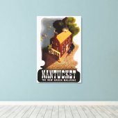  Nantucket Massachusetts America Poster Canvas Afdruk (Insitu (Houten vloer))