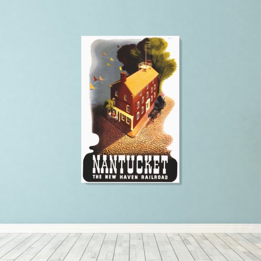  Nantucket Massachusetts America Poster Canvas Afdruk (Insitu (Houten vloer))