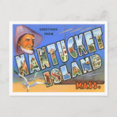 Nantucket, Massachusetts Big Letters Briefkaart (Voorkant)