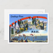 Nantucket, Massachusetts  Big Letters Briefkaart (Voorkant / Achterkant)