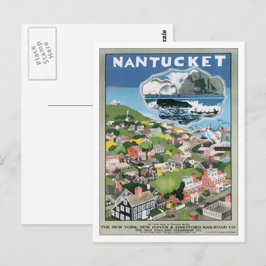 Nantucket Massachusetts Briefkaart (Voorkant / Achterkant)