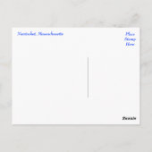 Nantucket, Massachusetts Cape Cod Briefkaart (Achterkant)