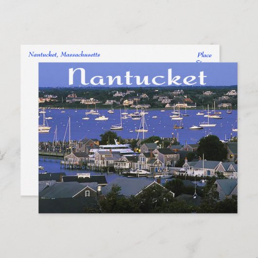 Nantucket Massachusetts Cape Cod Briefkaart (Voorkant / Achterkant)