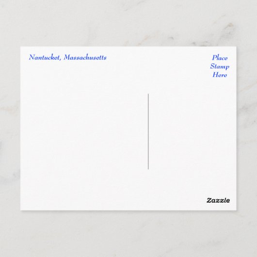Nantucket Massachusetts Cape Cod Briefkaart (Achterkant)