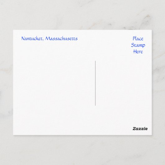 Nantucket Massachusetts, Cape Cod Post Card Briefkaart (Achterkant)