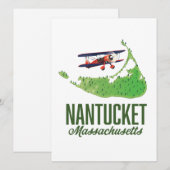 Nantucket Massachusetts kaart (Voorkant / Achterkant)