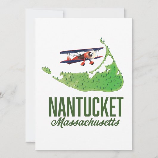 Nantucket Massachusetts kaart (Voorkant)