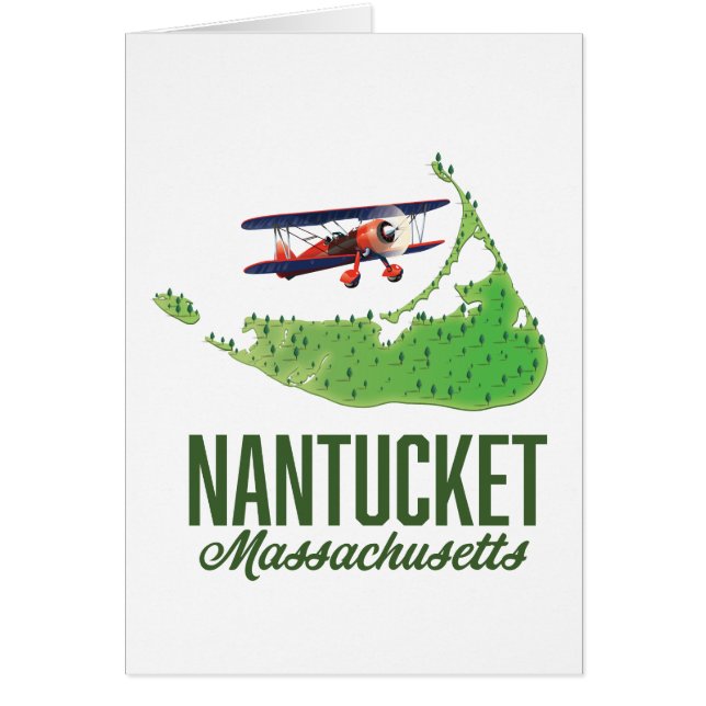 Nantucket Massachusetts kaart (Voorkant)