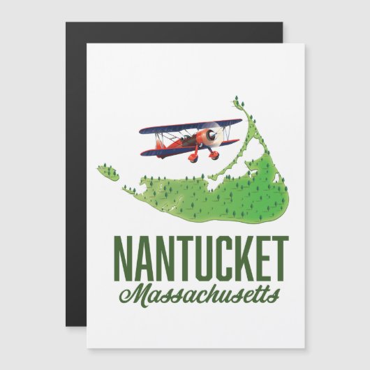 Nantucket Massachusetts Kaart (Voorkant / Achterkant)