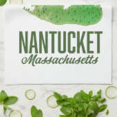 Nantucket Massachusetts Kaart Theedoek (Gevouwen)
