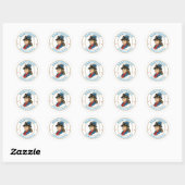 Nantucket Massachusetts Koloniaal Ronde Sticker (Vel)