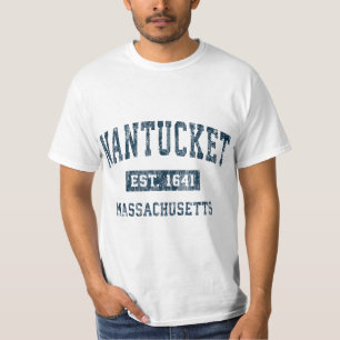Nantucket Massachusetts MA  sportontwerp N T-shirt