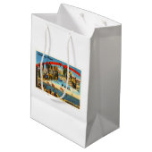 Nantucket Massachusetts MA Vintage Travel Souvenir Medium Cadeauzakje (Achterkant Gekanteld)