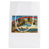 Nantucket Massachusetts MA Vintage Travel Souvenir Medium Cadeauzakje (Achterkant)